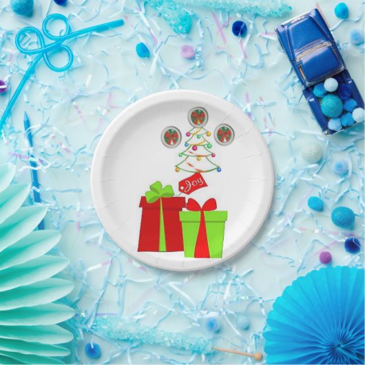 Kerstmis met papieren borden papieren bordje (Feest)