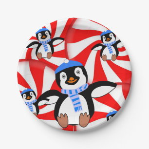 Kerstmis met papieren borden papieren bordje