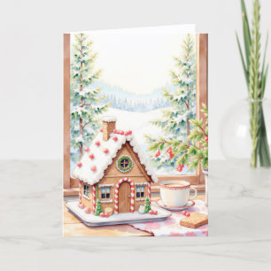 Kerstmis met peperkoek kaart