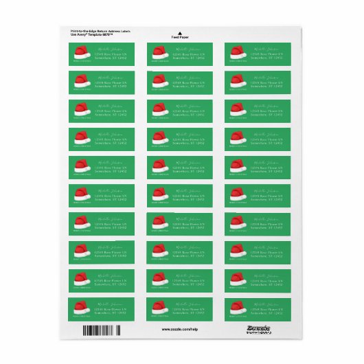 Kerstmis met Pet: groen label voor kerstretour voo (Full Sheet)