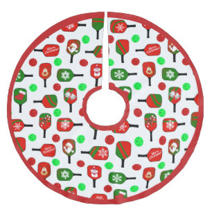 Kerstmis met Pickleball Red Green Paddles Balls X- Kerstboom Rok