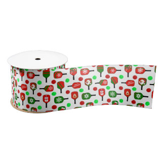 Kerstmis met Pickleball Red Green Paddles Balls X- Lint