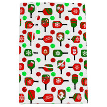 Kerstmis met Pickleball Red Green Paddles Balls X-