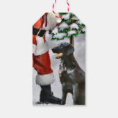 Kerstmis met platte coating cadeaulabel (Achterkant)