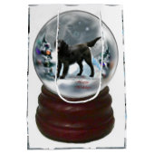 Kerstmis met platte coating medium cadeauzakje (Achterkant)