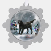 Kerstmis met platte coating ornament kaart (Voorkant)