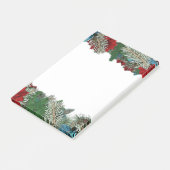 Kerstmis met Poinsettias Garland Post-It Notes (Schuin)