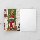 Kerstmis met Pugin Kaart (Binnen)