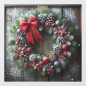 Kerstmis met raam raamsticker (Vel)