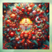 Kerstmis met raam raamsticker (Vel 3)