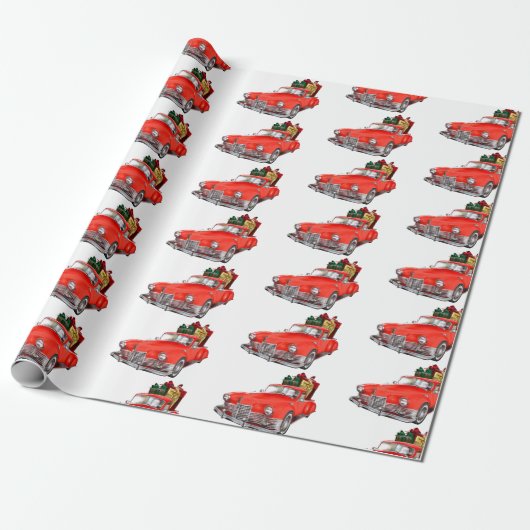 Kerstmis met Red Truck Cadeaupapier (Uitgerold)