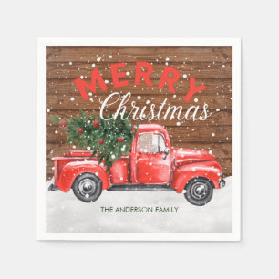  Kerstmis met Red Truck Servet