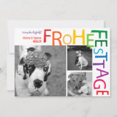 Kerstmis met regenboog kaart (Voorkant)