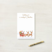 Kerstmis met rendieren van de Kerstman Post-it® Notes (Op bureau)