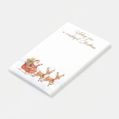 Kerstmis met rendieren van de Kerstman Post-it® Notes (Schuin)