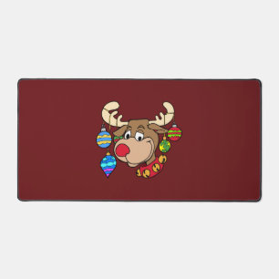 Kerstmis met rendierfeestdagen bureaumat