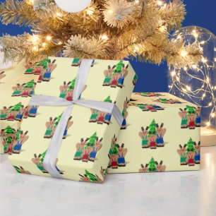 Kerstmis met rendierlijk Beer Cadeaupapier