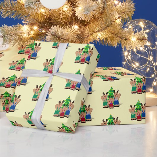 Kerstmis met rendierlijk Beer Cadeaupapier (Feestdagen)