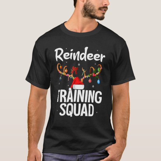 Kerstmis met rendiertraining team Fa T-shirt (Voorkant)
