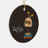 Kerstmis met robot keramisch ornament (Rechts)