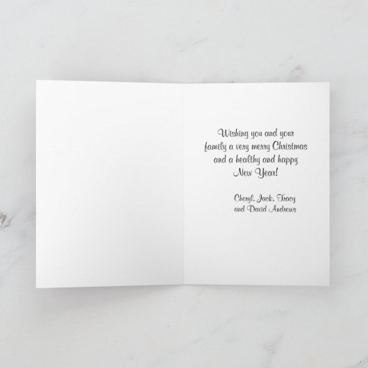  kerstmis met rode en groene streep feestdagen kaart (Binnen)