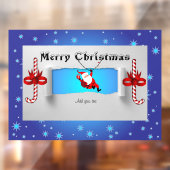 Kerstmis met rode en witte Snoepjes Raamsticker (Vel 2)