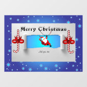 Kerstmis met rode en witte Snoepjes Raamsticker (Vel)