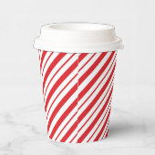 Kerstmis met rode en witte strepen papieren bekers (Rechts)