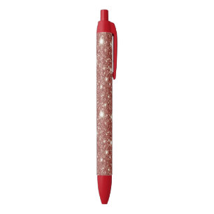 Kerstmis met rode glitters zwarte inkt pen