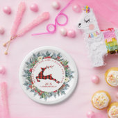 Kerstmis met rode kerstherten papieren bordje (Feest)