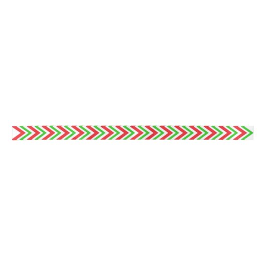 Kerstmis met rood en groen Chevron Lint (Voorkant)