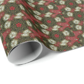 Kerstmis met rood groen goud met Red Star Cadeaupapier (Rol Hoek)