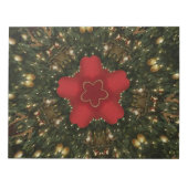 Kerstmis met rood groen goud met Red Star Notitieblok (Voorkant)