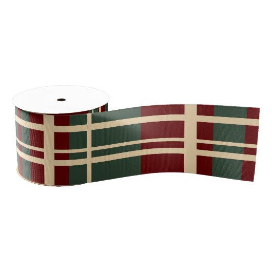 Kerstmis met rood groen ivoor grosgrain lint (Spoel)