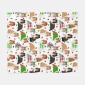 Kerstmis met Shetland Sheepdog Fleece Blanket (Voorkant (Horizontaal))