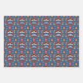 Kerstmis met siercellen inpakpapier vel (Voorkant 2)