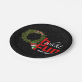 Kerstmis met sneeuwman papieren bordje