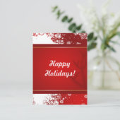 Kerstmis met Sneeuwrode Kaart (Staand voorkant)