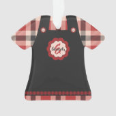 Kerstmis met Snowflake Pinafore Gepersonaliseerd Ornament (voorkant)