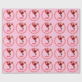 Kerstmis met speciaal kerstcadeaubonet cadeaupapier (Vlak)