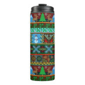 Kerstmis met Sweater Pattern Reindeer Holiday Thermosbeker (Voorkant)