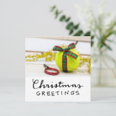 Kerstmis met tennisbal en racket feestdagenkaart (Staand voorkant)