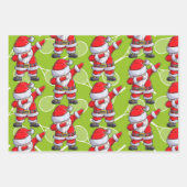 Kerstmis met tennisbal en racket inpakpapier vel (Voorkant)