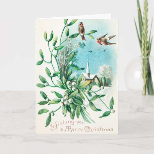 kerstmis met u (1910) feestdagen kaart (Voorkant)