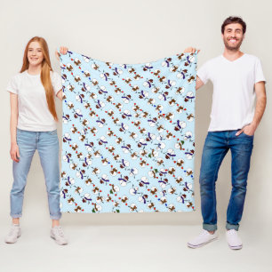 Kerstmis met veel Sneeuwmannen Fleece Deken