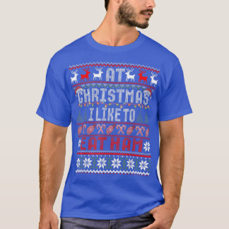 Kerstmis met vlees van huiden met een lomp t-shirt