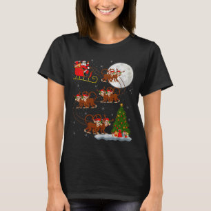 Kerstmis met vliegende slee van aap en kerstman is t-shirt