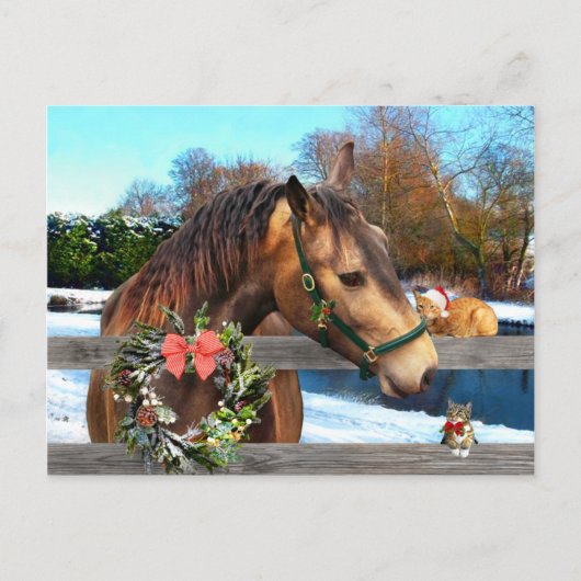 "Kerstmis met vrienden" Briefkaart (Voorkant)