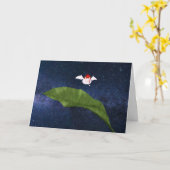 Kerstmis met witte tas kaart (Gele Bloem)