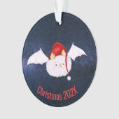 Kerstmis met witte tas ornament (voorkant)
